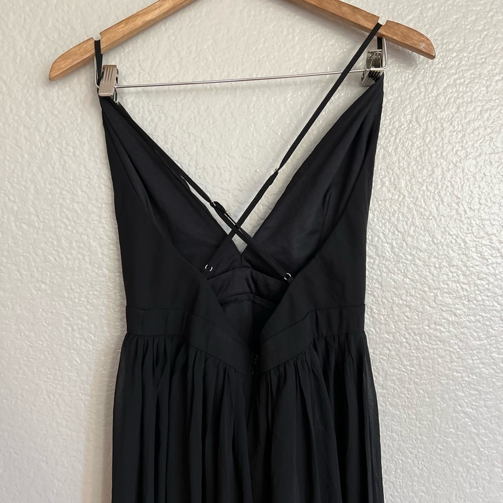 NWOT Ballroom Bliss Black Pleated Maxi Dress - Picture 5 of 8
